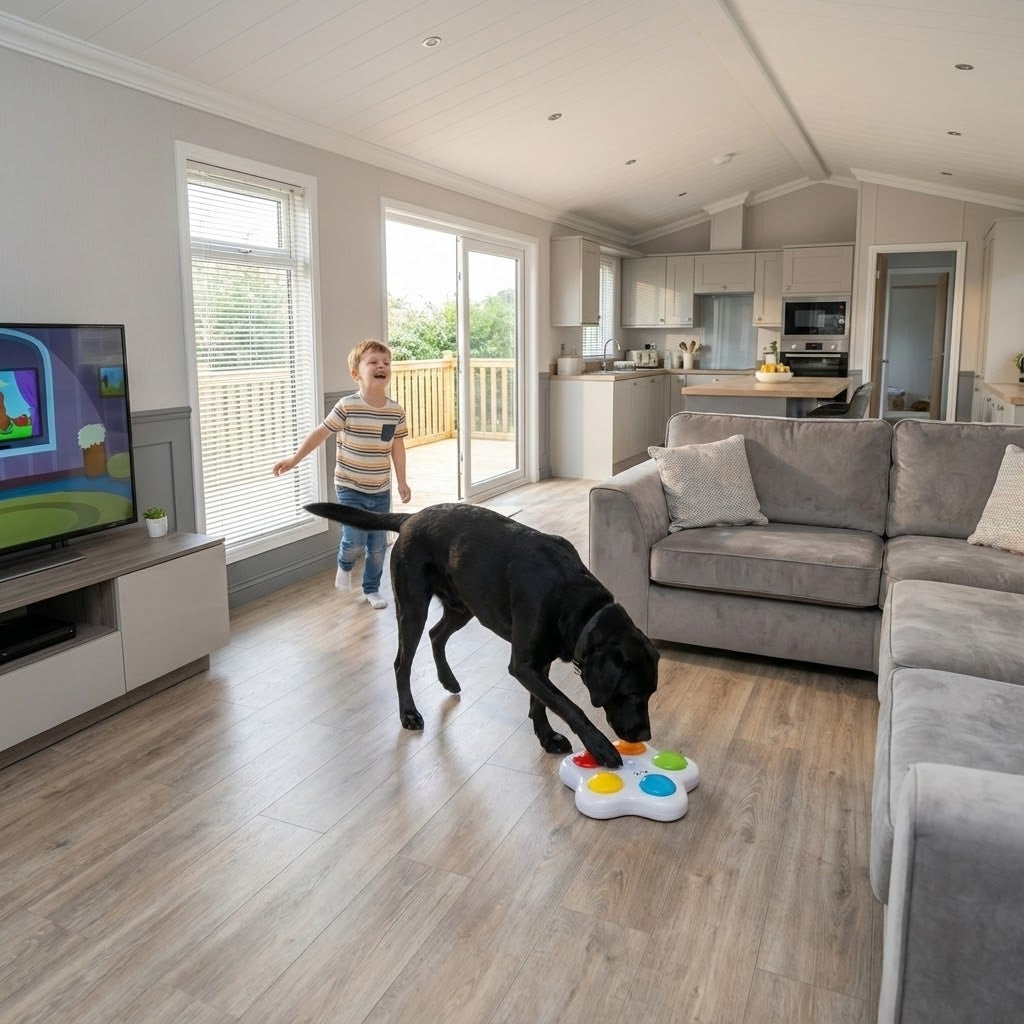 Interactive Dog Toy - Customizable Button Recordings