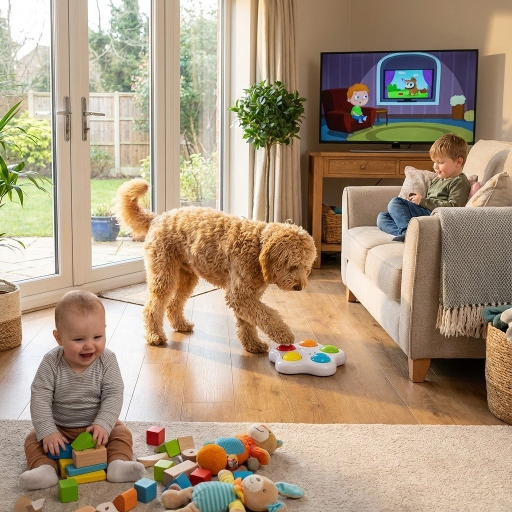 Interactive Dog Toy - Customizable Button Recordings